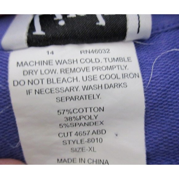 Vintage Links Casual Jacket Size X-Large Purple Full Zip Cotton Blend Pockets - Picture 4 of 6